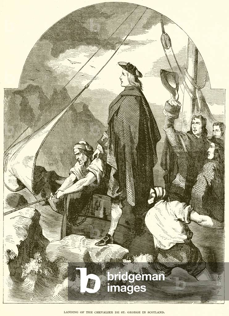 Landing of the Chevalier de St. George in Scotland (engraving)