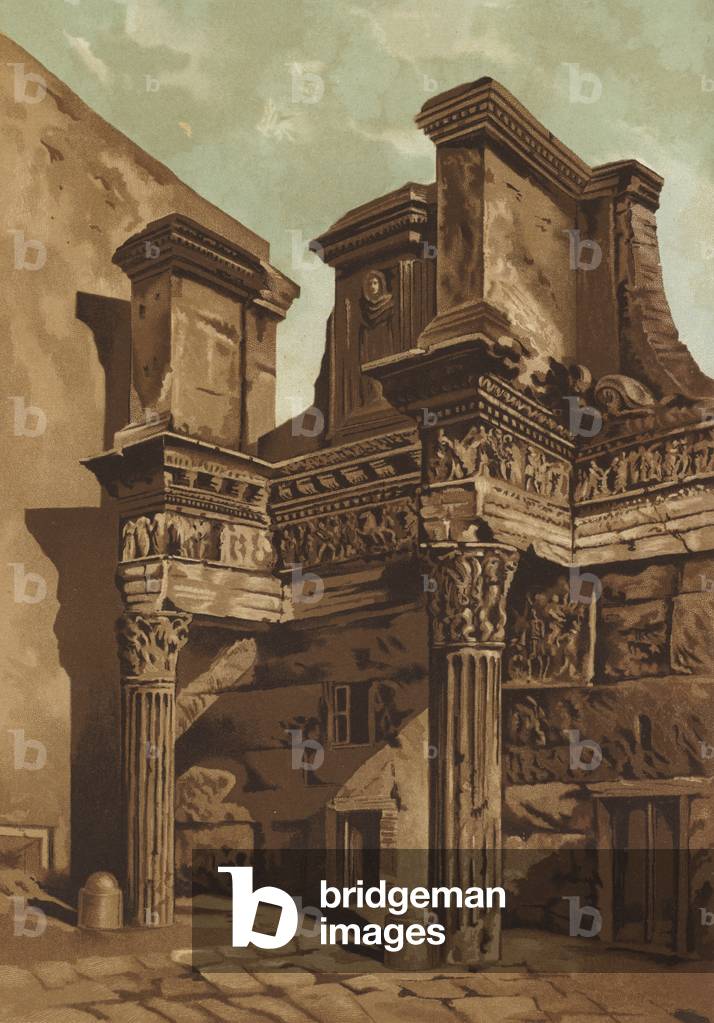 The Forum Transitorium, Rome (chromolitho)
