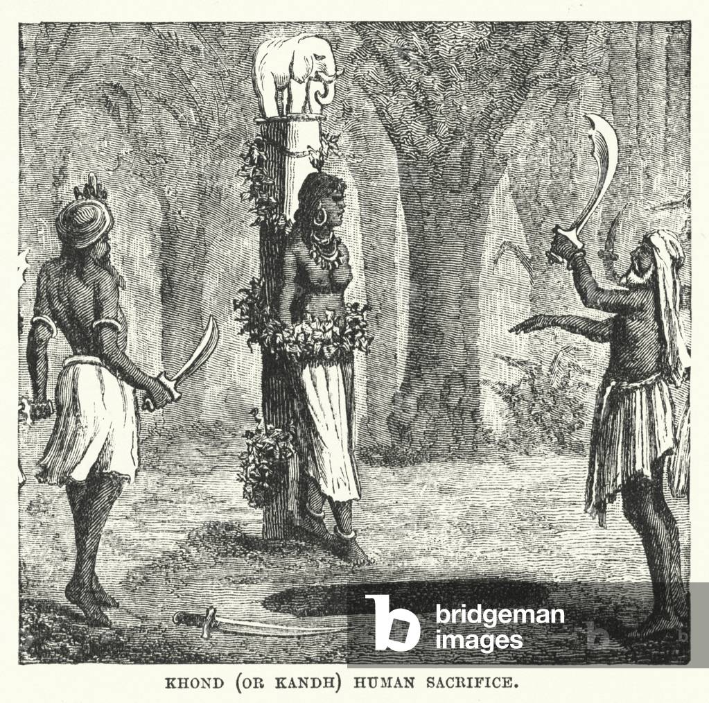 Khond (or Kandh) Human Sacrifice (engraving)