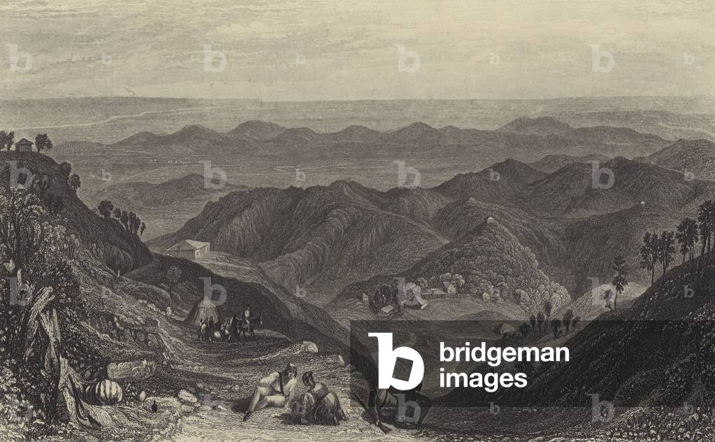 Mussoorie and the Doon, from Landour (engraving)