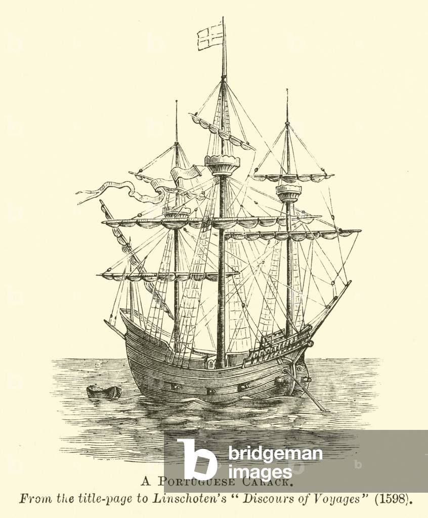 A Portuguese Carack (engraving)