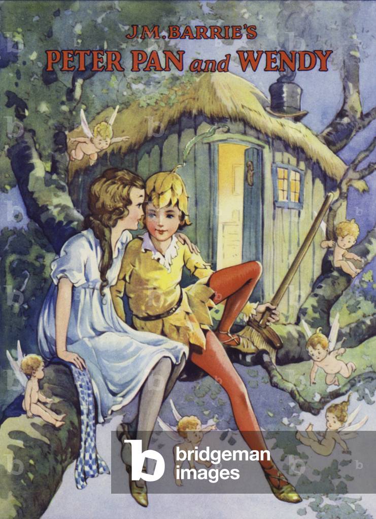Illustration for J M Barries Peter Pan and Wendy (colour litho)