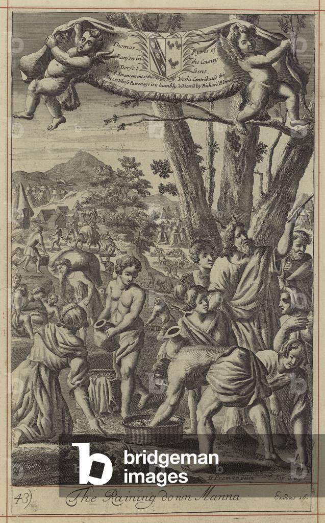 The Raining down Manna (engraving)