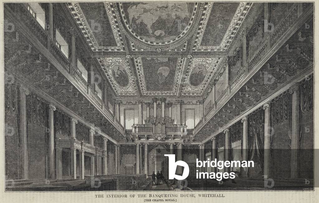 The Interior of the Banqueting House, Whitehall (engraving)