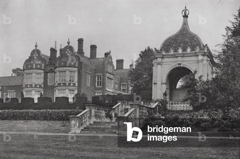 Tylney Hall, Hampshire, England (b/w photo)