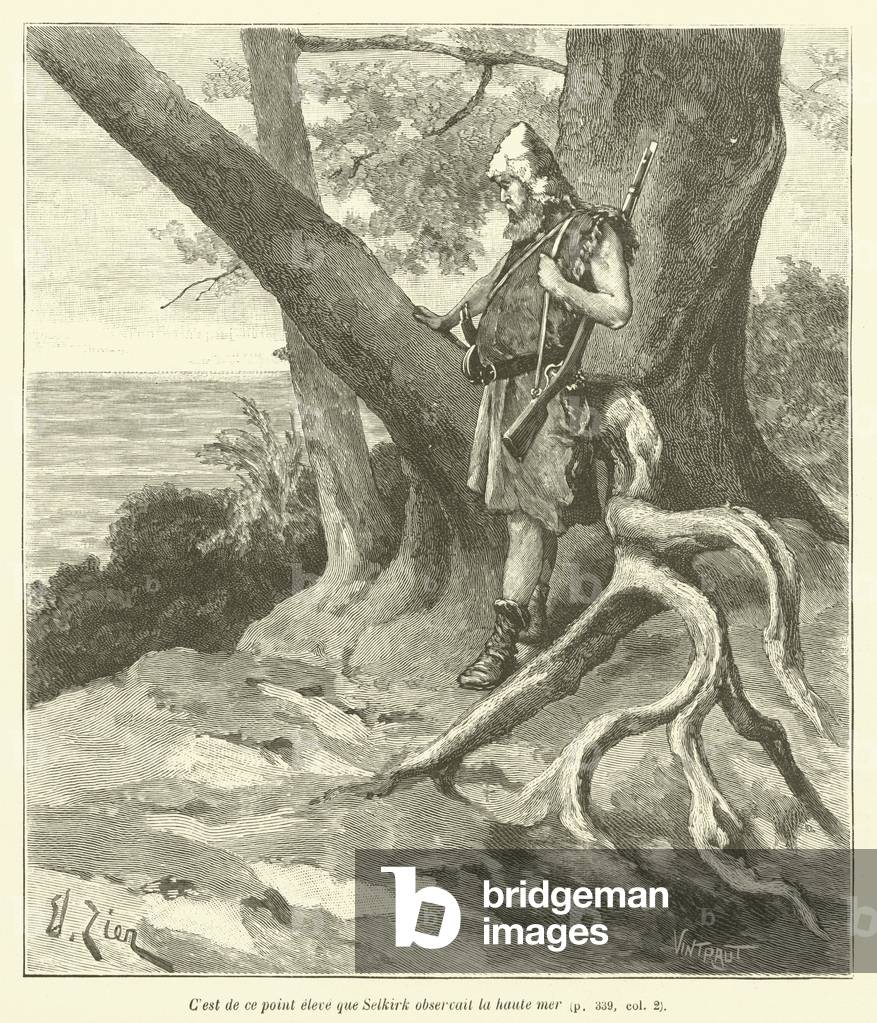 L'Ile De Robinson Crusoe (engraving)