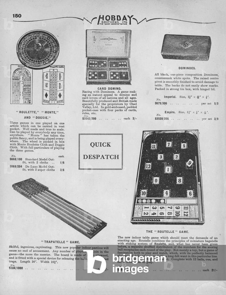 Page from Hobdays General Merchandise Catalogue 1936/1937 (litho)