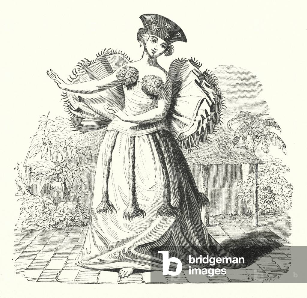 A female dancer (engraving)