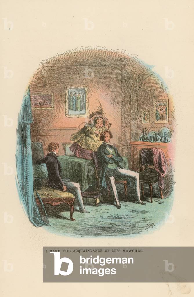 Illustration for David Copperfield (colour litho)