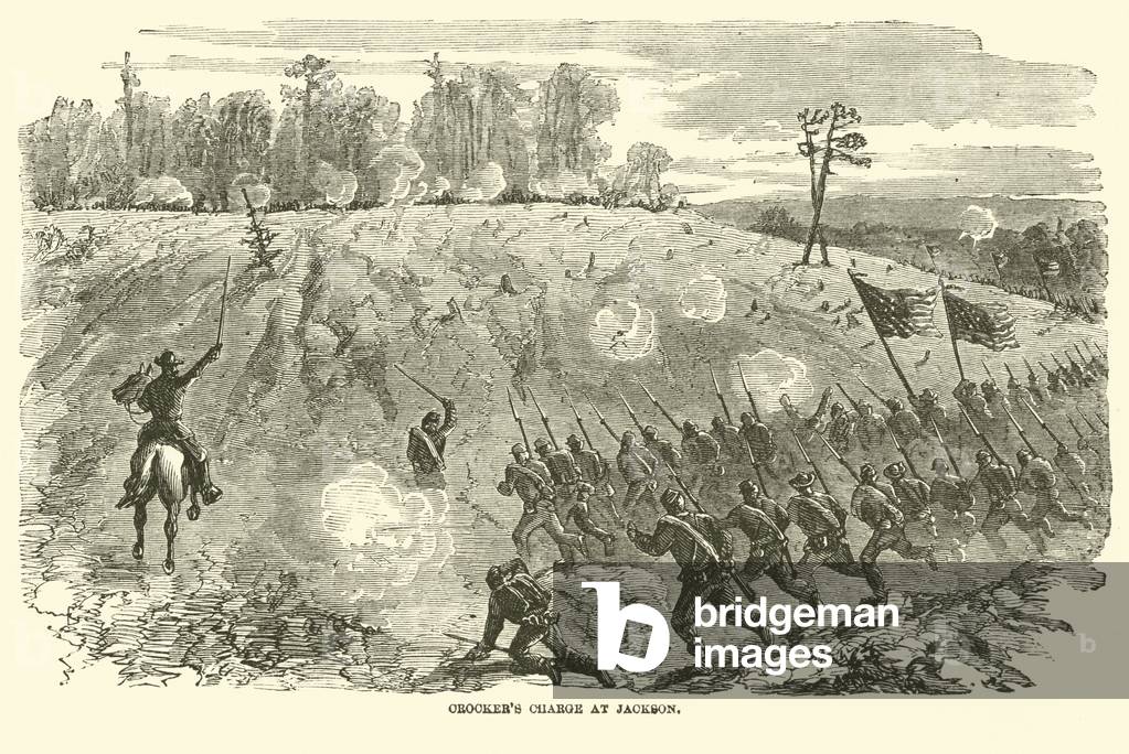 Crocker's charge at Jackson, May 1863 (engraving)