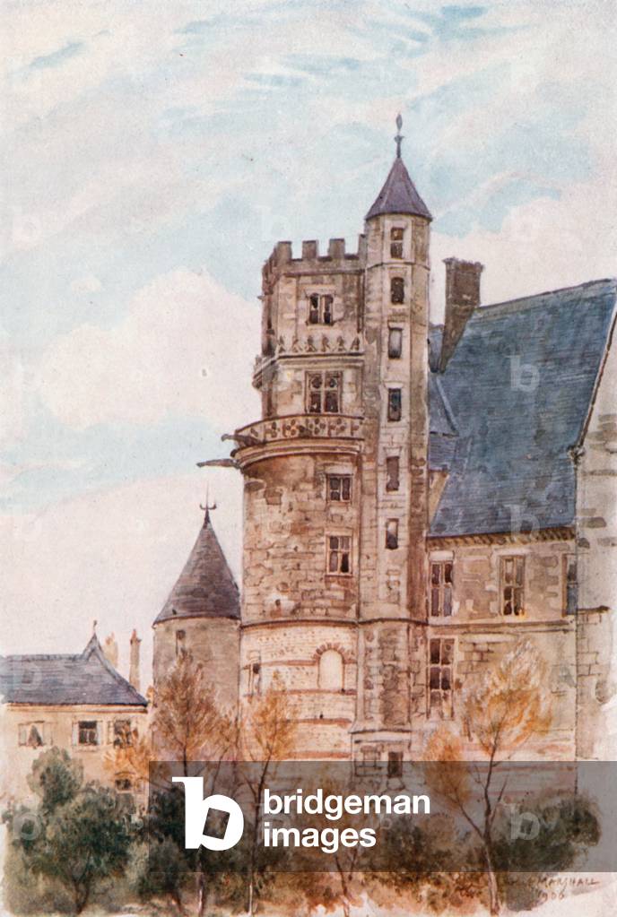 The House of Jacques Coeur, Bourges (colour litho)