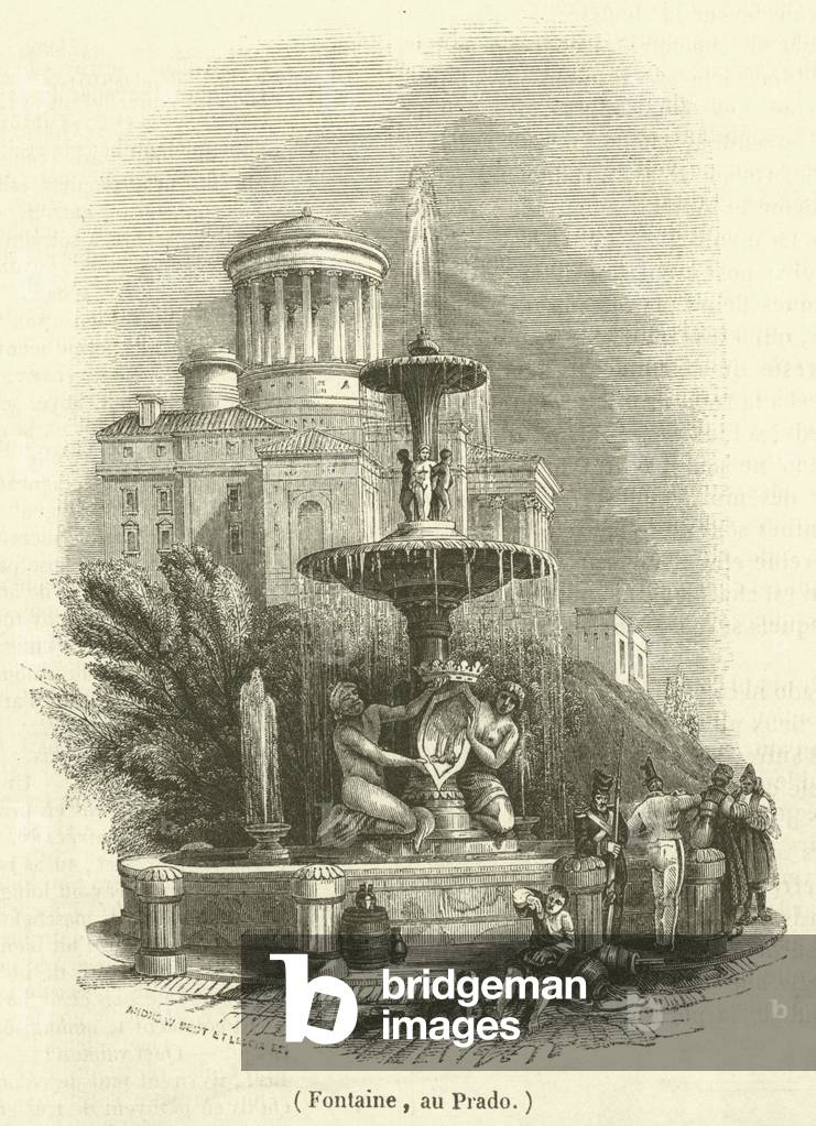 Fontaine, au Prado (engraving)