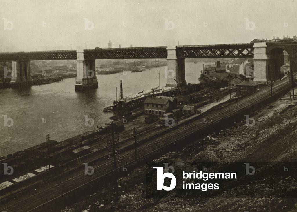Newcastle Upon Tyne: King Edward VII Bridge (b/w photo)