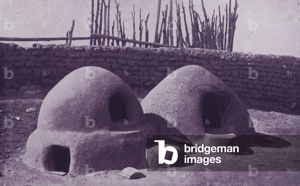 Mexican ovens, used principally by the Pueblo Indians (b/w photo)
