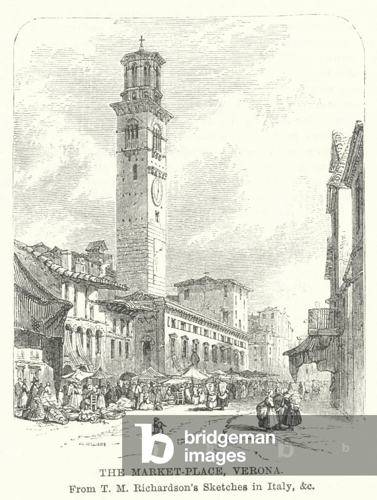 The Market-Place, Verona (engraving)
