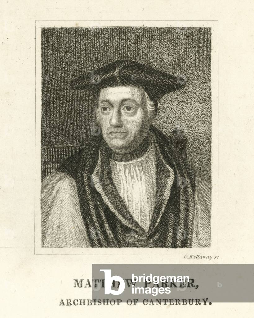 Matthew Parker, Archbishop Of Canterbury (engraving)