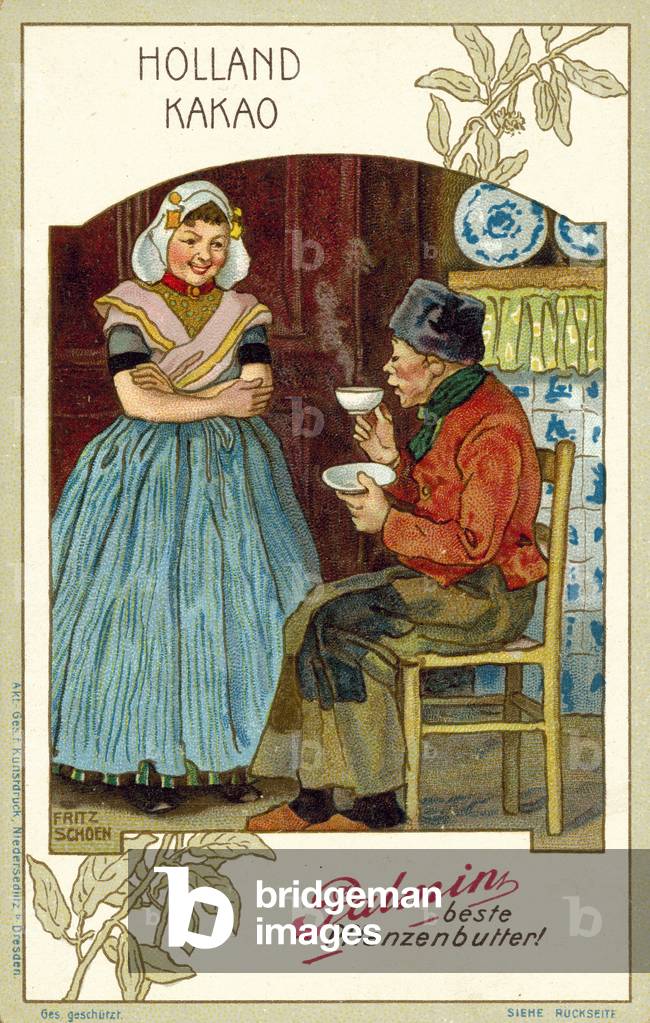 Popular drinks in Europe (colour litho)