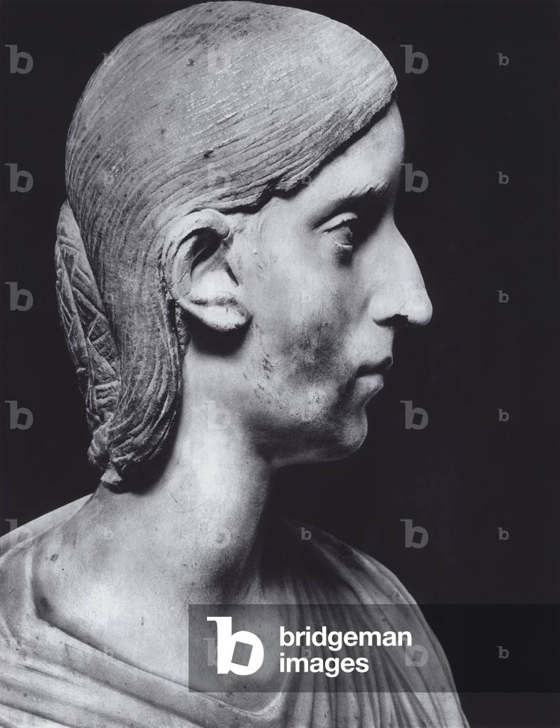 Roman Portraits: Female Portrait (b/w photo)