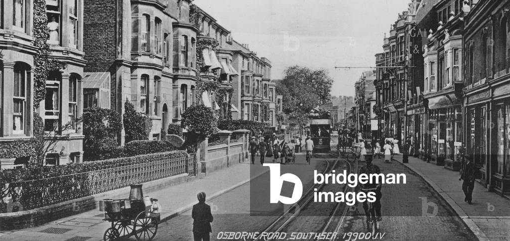 Osborne Road, Southsea (b/w photo)