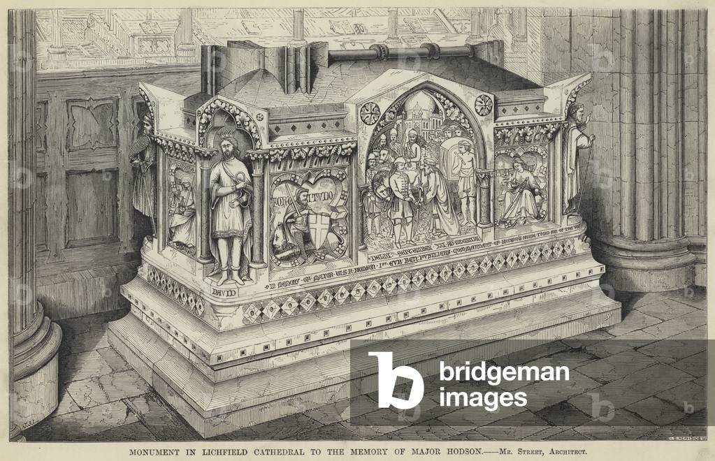 Monument in Lichfield Cathedral to the Memory of Major Hodson (engraving)