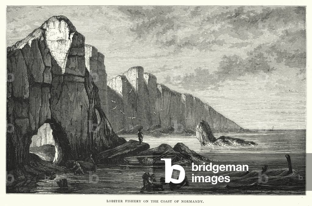 Lobster Fishery on the Coast of Normandy (engraving)