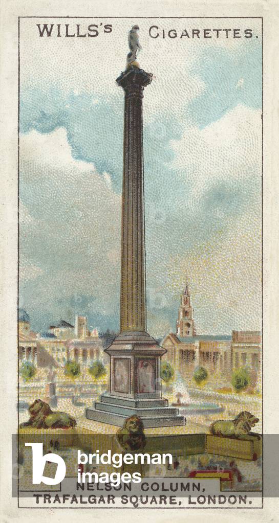 Nelson Column, Trafalgar Square, London (chromolitho)