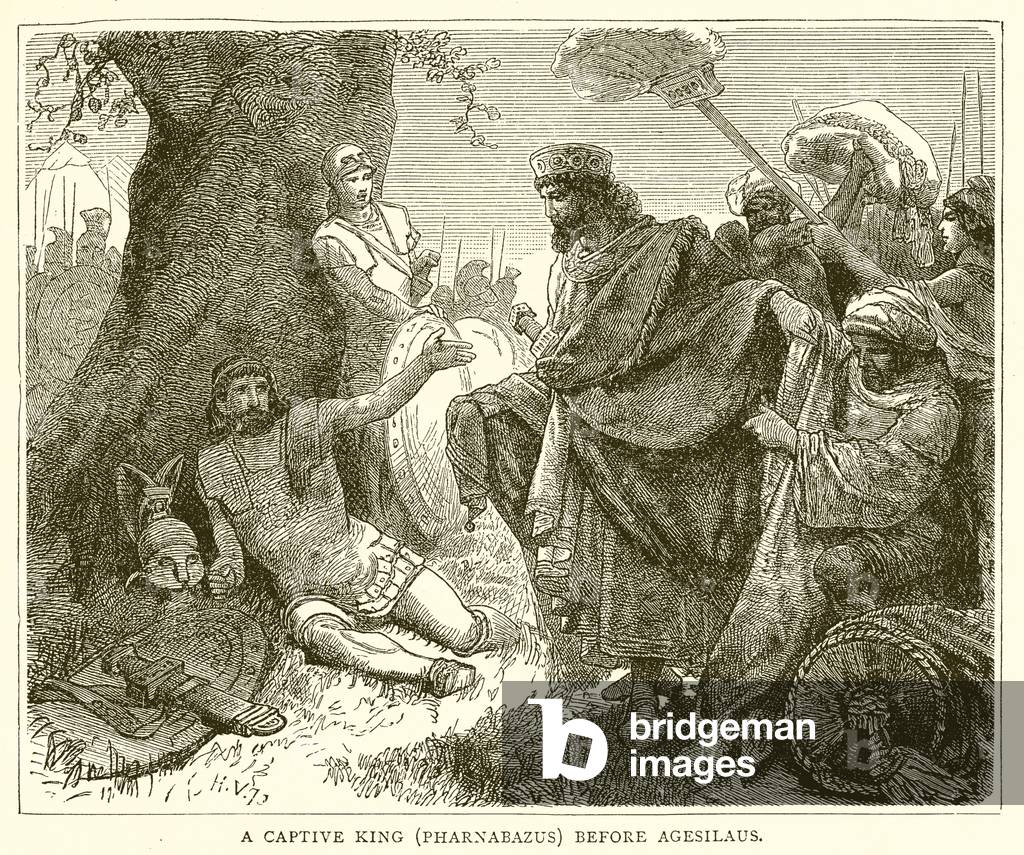 A Captive King (Pharnabazus) before Agesilaus (engraving)