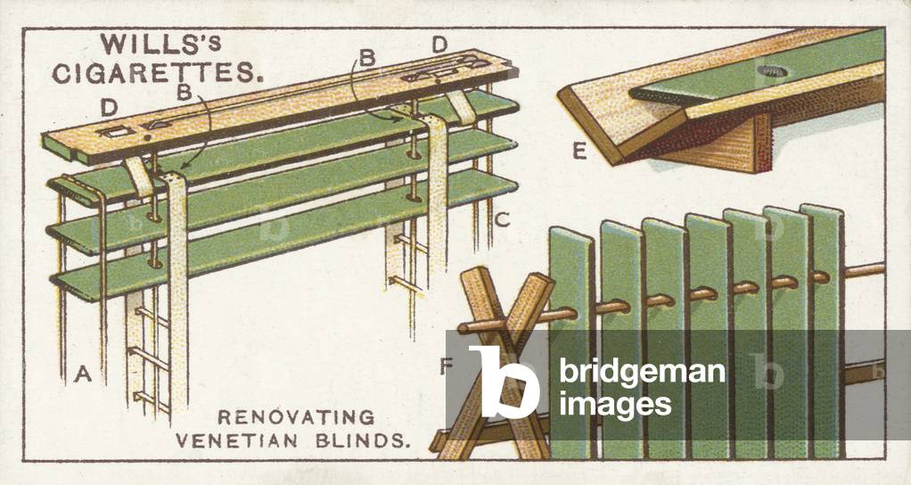 Household Hints, Renovating Venetian Blinds (chromolitho)
