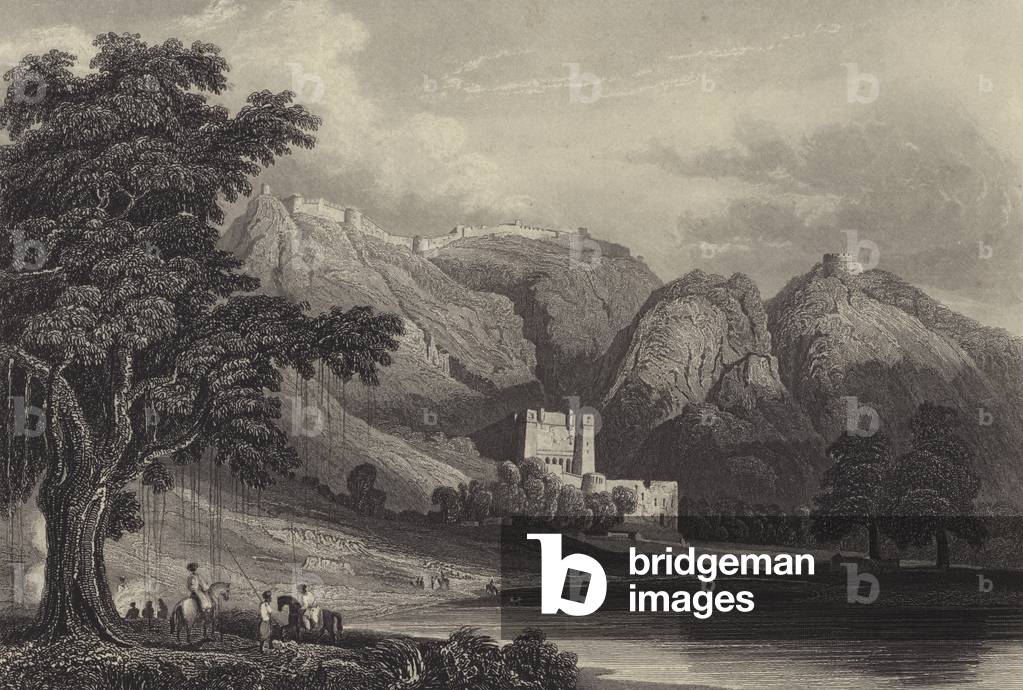 Fortress of Bowrie, in Rajpootana (engraving)