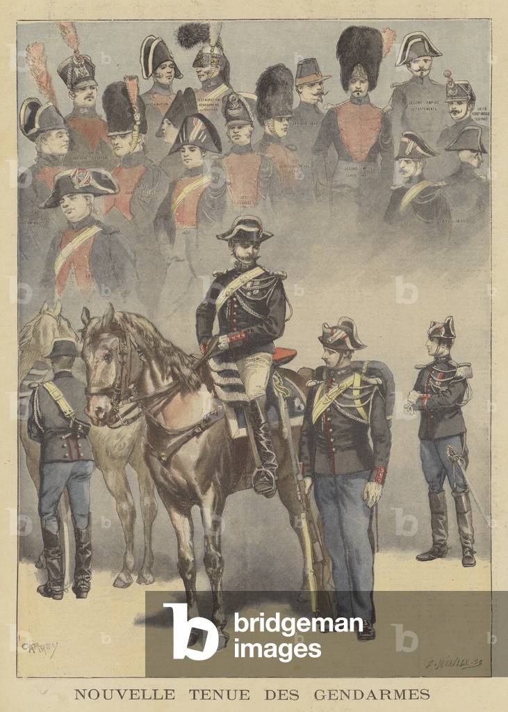 New uniform of the French gendarmerie (colour litho)