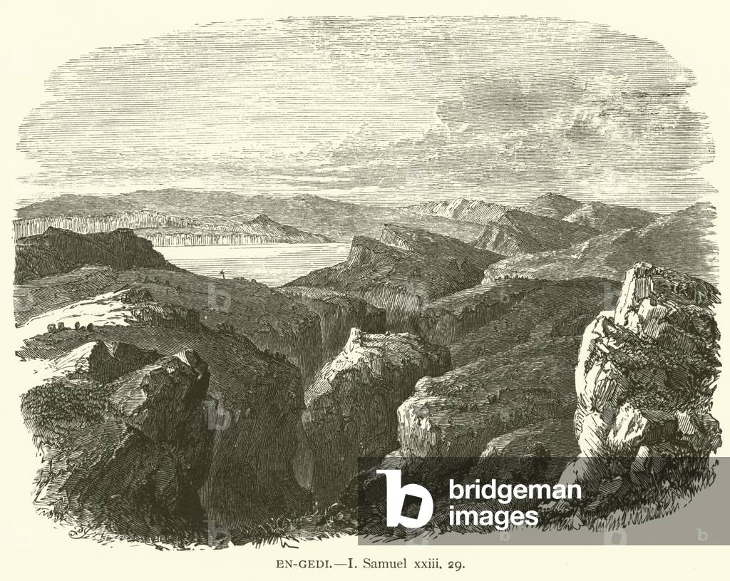 En-Gedi, I, Samuel, xxiii, 29 (engraving)