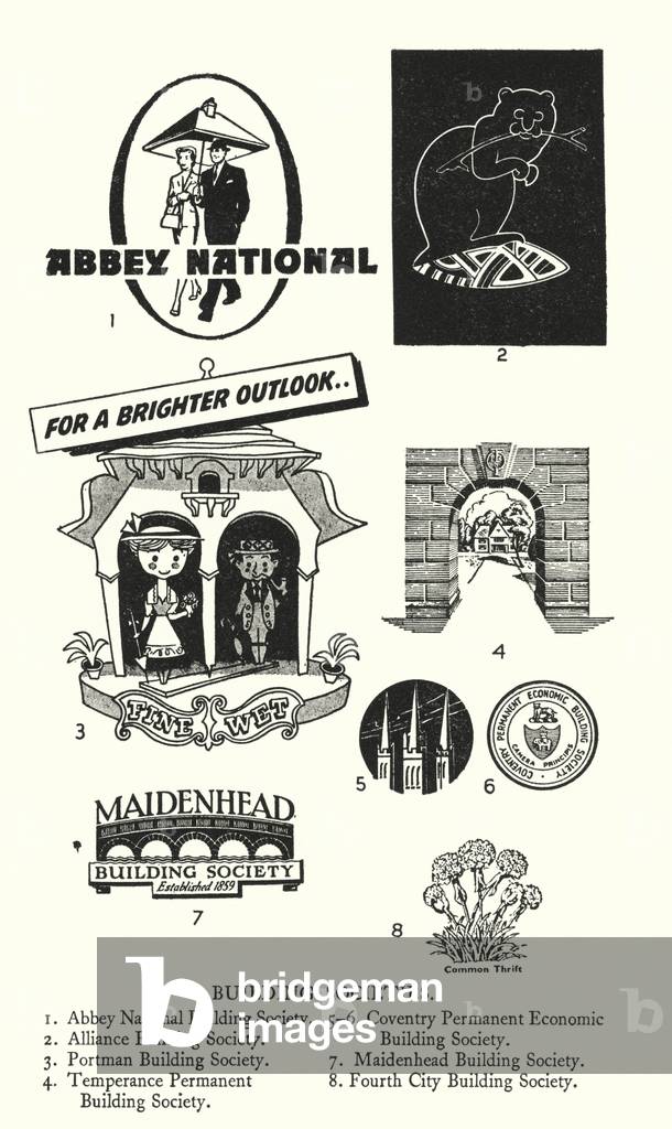 Trade signs: Building Societies (litho)