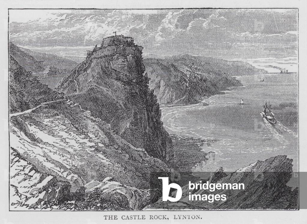 The Castle Rock, Lynton (engraving)