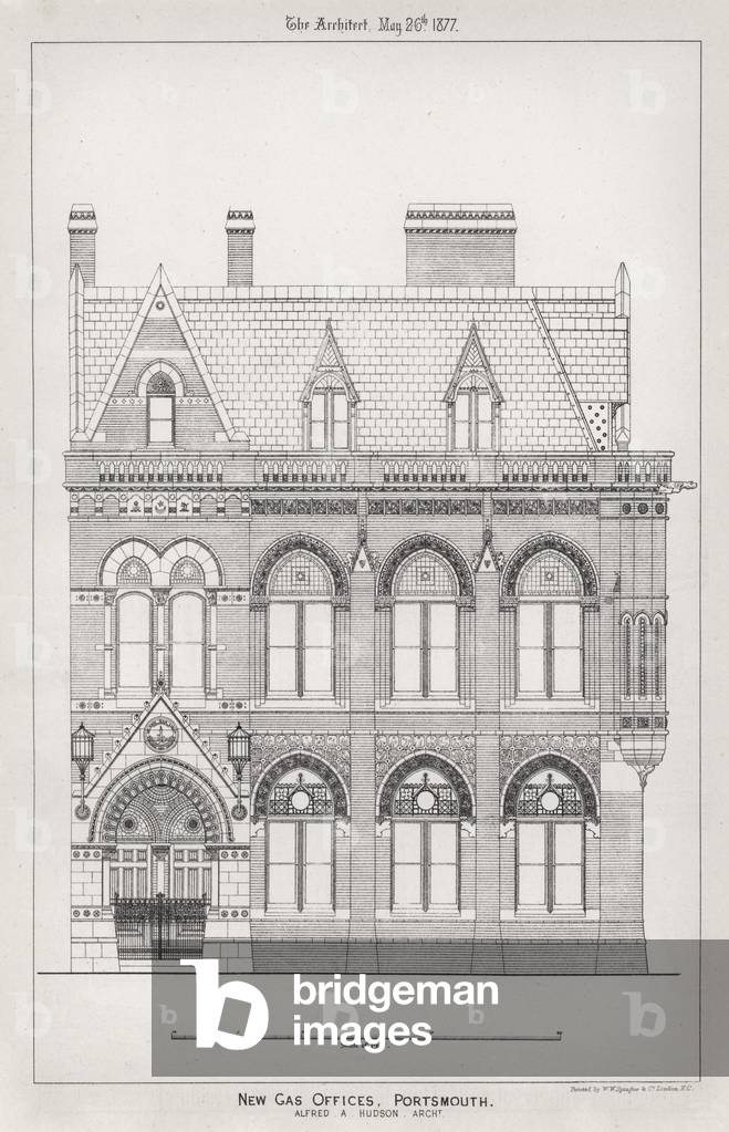 New Gas Offices, Portsmouth (engraving)