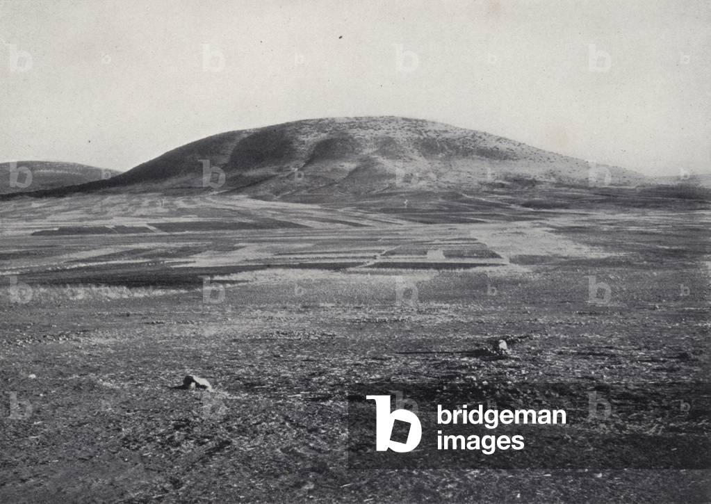 Mount Tabor, the Mount of Transfiguration (b/w photo)