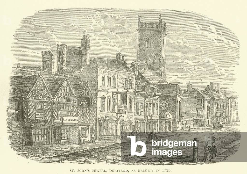 St John's Chapel, Deritend, as rebuilt in 1735 (engraving)