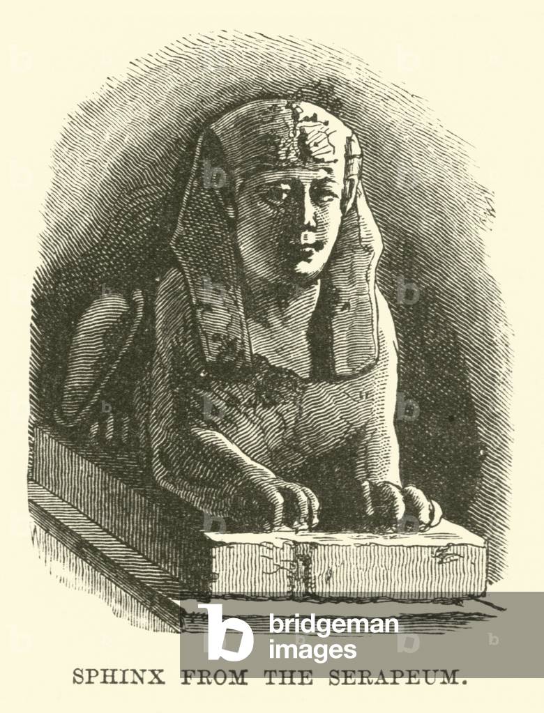 Sphinx from the Serapeum (engraving)