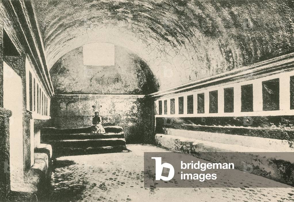 The Frigidarium of Womans in the Stabian Baths, as it is (gravure)