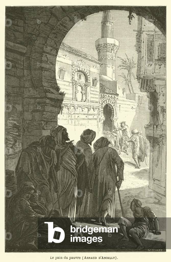 Le pain du pauvre, Arnaud d'Andilly (engraving)