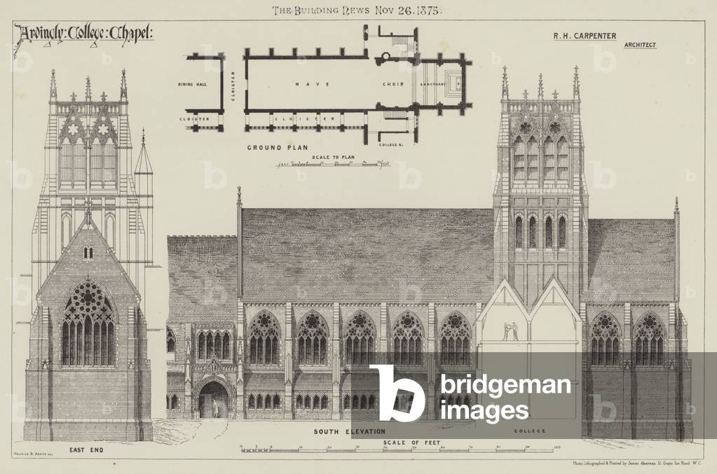 Ardingly College Chapel (engraving)