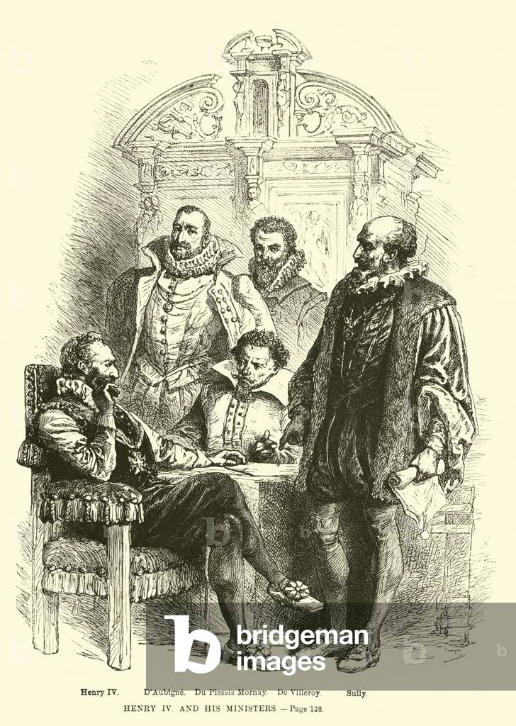 Henry IV and his ministers (engraving)
