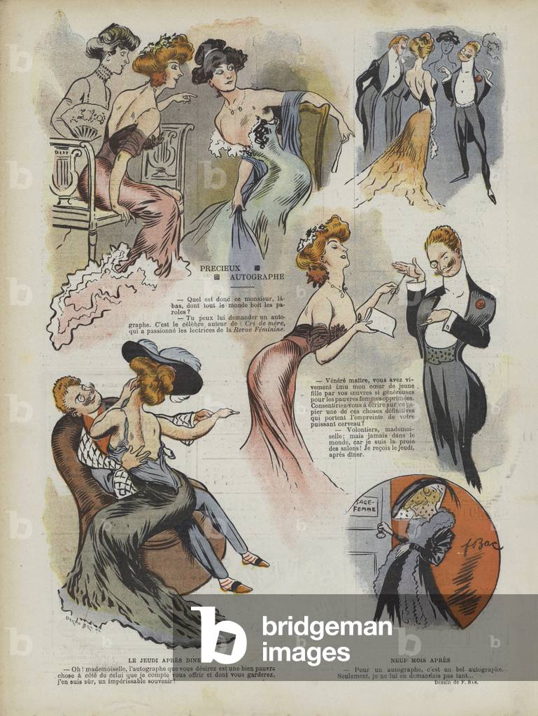 Illustration for Le Rire (colour litho)