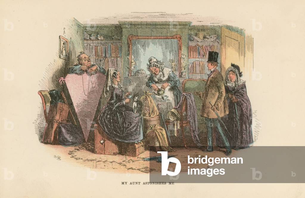 Illustration for David Copperfield (colour litho)