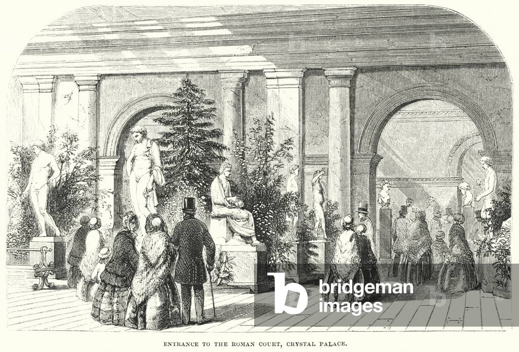 Entrance to the Roman Court, Crystal Palace (engraving)