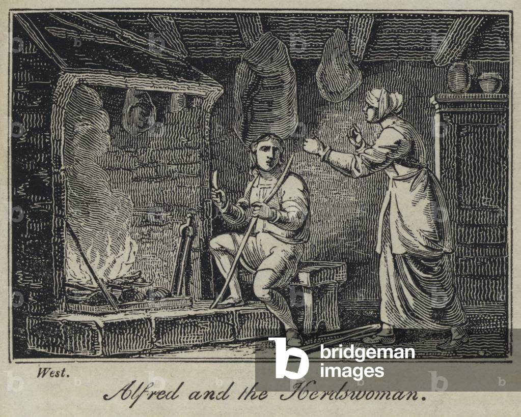 Alfred and the Herdswoman (engraving)