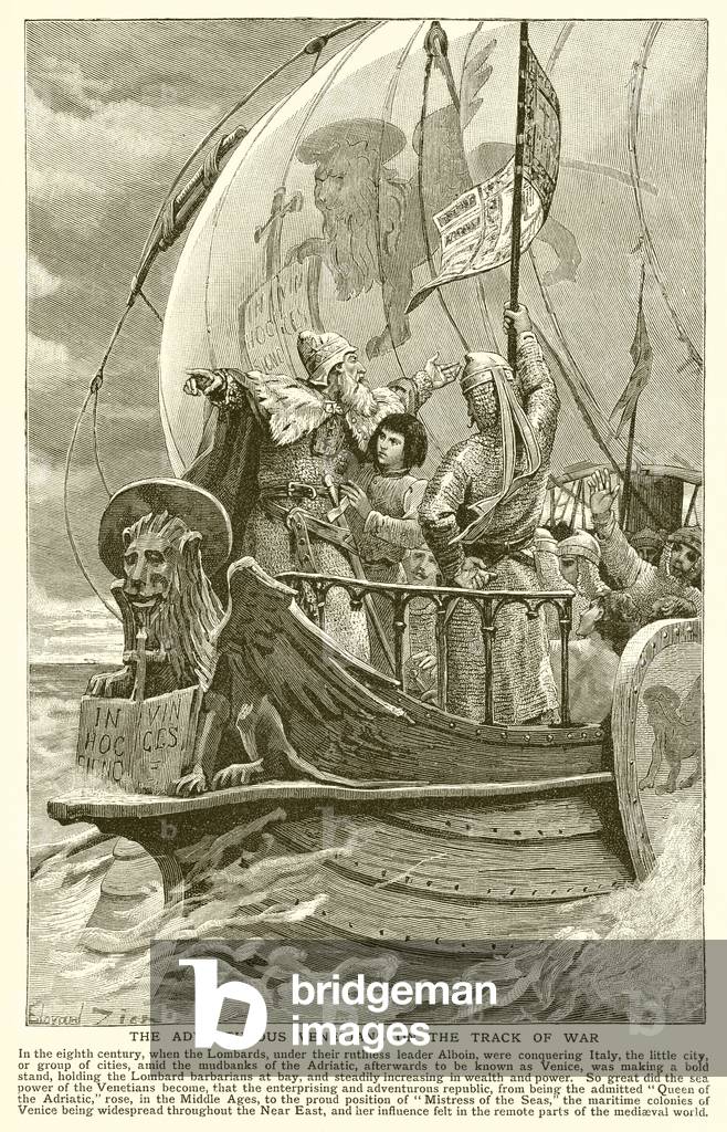 The Adventurous Venetians on the Track of War (engraving)