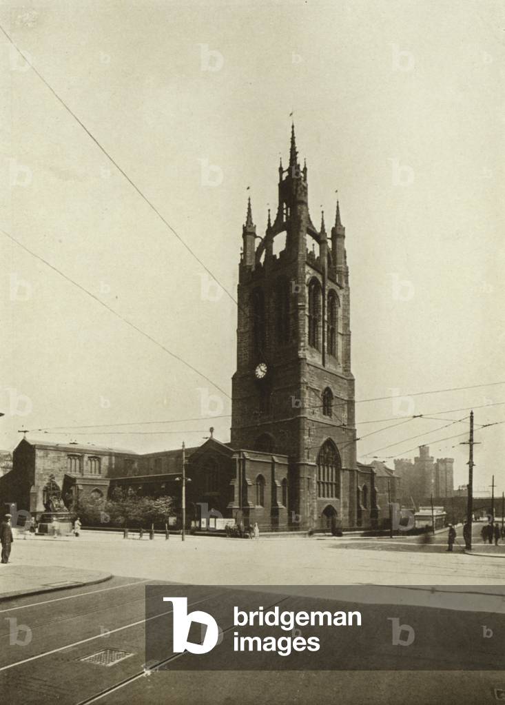 Newcastle Upon Tyne: St Nicholas' Cathedral (b/w photo)