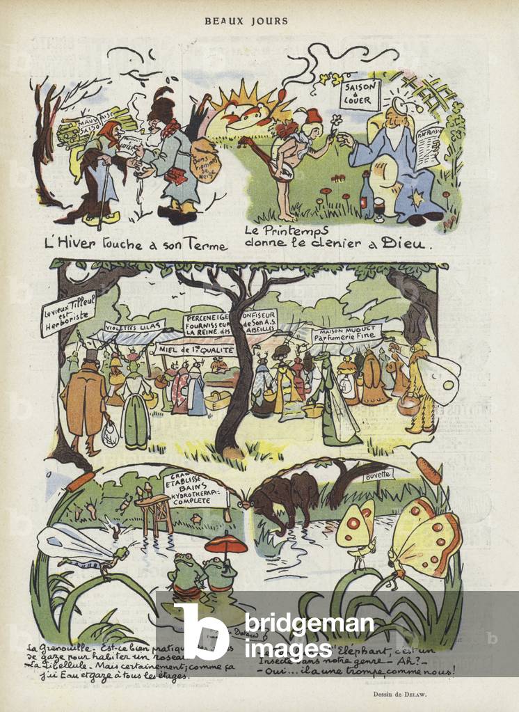 Illustration for Le Rire (colour litho)