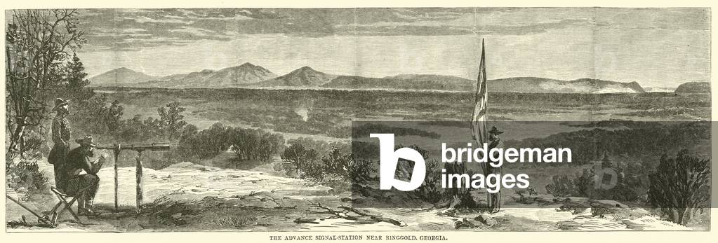The advance signal-station near Ringgold, Georgia, May 1864 (engraving)