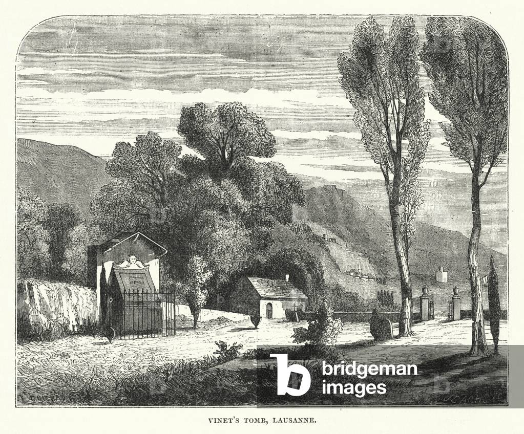 Vinet's Tomb, Lausanne (engraving)